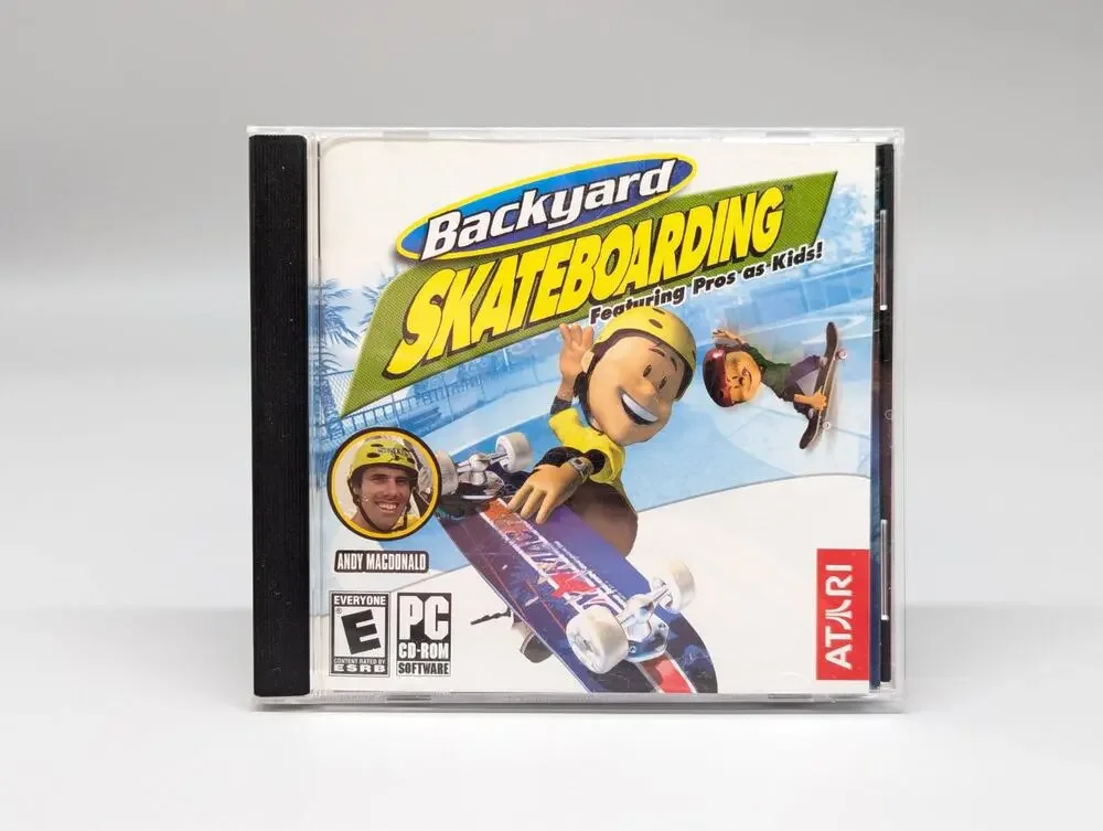 Backyard Skateboarding Andy Macdonald Atari PC Video Game + Manual Tested